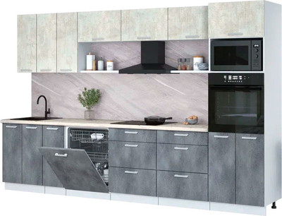 

Кухонный гарнитур, Мила Лайт 3.3-ПМ1-2