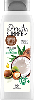 Гель для душа BelKosmex Fruity Summer изысканное питание кокос масло макадамии (500г) - 