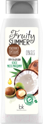 Гель для душа BelKosmex Fruity Summer изысканное питание кокос масло макадамии (500г)