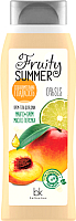 Гель для душа BelKosmex Fruity Summer соблазнительная гладкость манго лайм масло персика (500г) - 