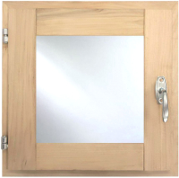 Окно для бани СаунаОпт 60x60 (стеклопакет, ольха) - 