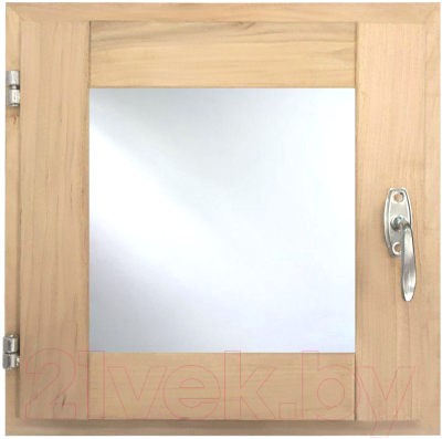 Окно для бани СаунаОпт 60x60 (стеклопакет, ольха)