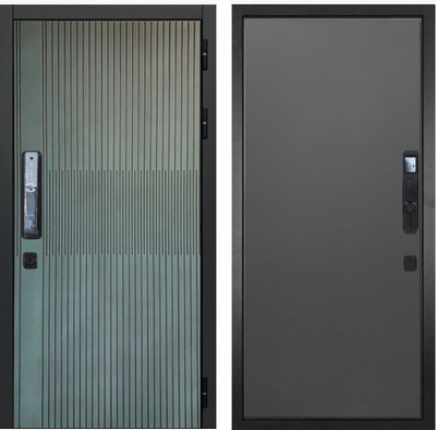 Входная дверь ГРАНИТ Бриони Смарт 77 графит нубук (96x207, правая) -