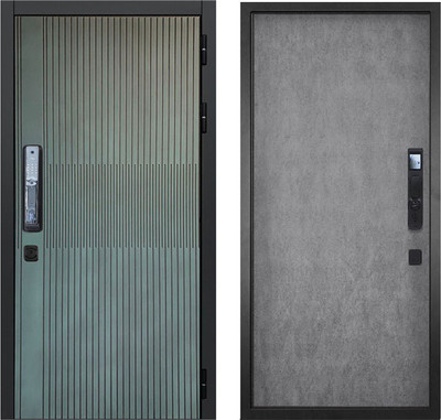 Входная дверь ГРАНИТ Бриони Смарт 77-1 бетон невский (96x207, правая) -