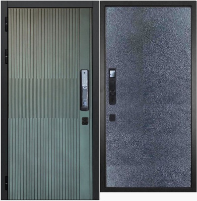 Входная дверь ГРАНИТ Бриони Смарт 77-1 бетон темный (86x205, левая) -