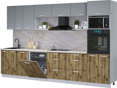 

Кухонный гарнитур, Мила Лайт 3.4-ПМ1-2