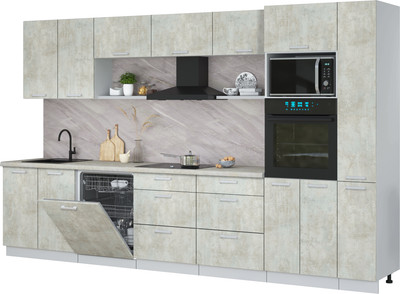 

Кухонный гарнитур, Мила Лайт 3.5-ПМ1