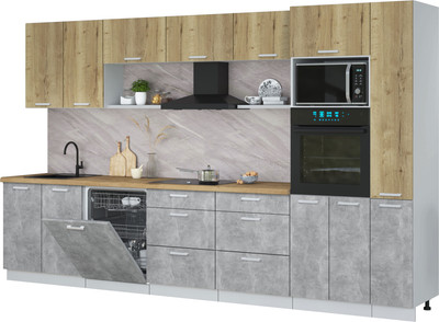 

Кухонный гарнитур, Мила Лайт 3.5-ПМ1