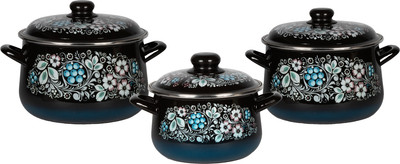 Набор кастрюль СтальЭмаль Вологодский сувенир 1с408 -