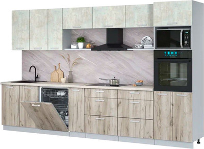 

Кухонный гарнитур, Мила Лайт 3.5-ПМ1-2