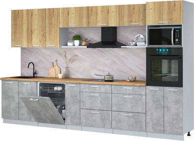 

Кухонный гарнитур, Мила Лайт 3.5-ПМ1-2