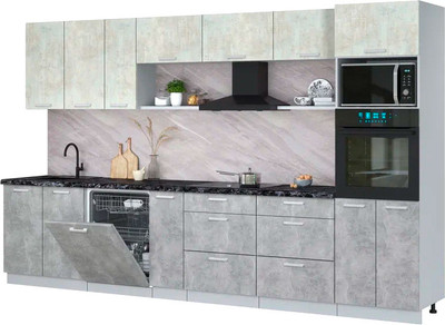 

Кухонный гарнитур, Мила Лайт 3.5-ПМ1-2