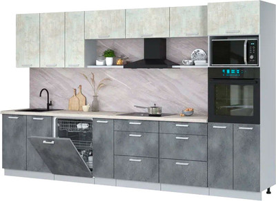 

Кухонный гарнитур, Мила Лайт 3.5-ПМ1-2