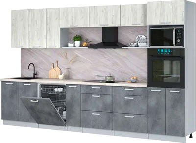 

Кухонный гарнитур, Мила Лайт 3.5-ПМ1-2