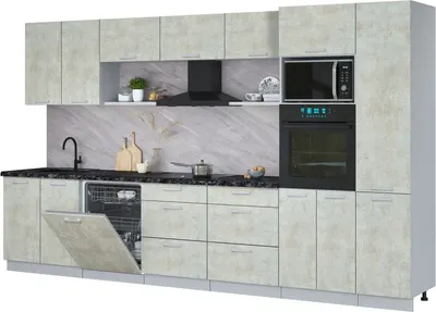 

Кухонный гарнитур, Мила Лайт 3.6-ПМ1