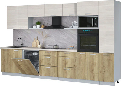 

Кухонный гарнитур, Мила Лайт 3.6-ПМ1