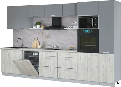 

Кухонный гарнитур, Мила Лайт 3.6-ПМ1