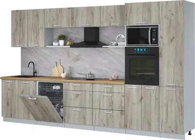 

Кухонный гарнитур, Мила Лайт 3.6-ПМ1