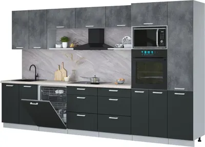 

Кухонный гарнитур, Мила Лайт 3.6-ПМ1