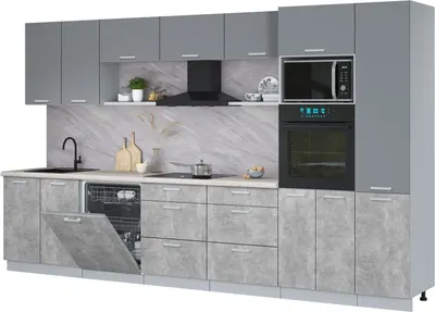 

Кухонный гарнитур, Мила Лайт 3.6-ПМ1