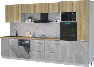 

Кухонный гарнитур, Мила Лайт 3.6-ПМ1