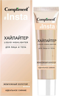 Хайлайтер Compliment Для лица и тела золотой (35мл) -