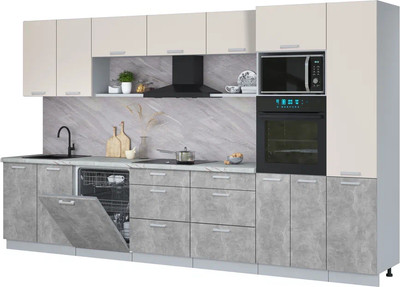 

Кухонный гарнитур, Мила Лайт 3.6-ПМ1