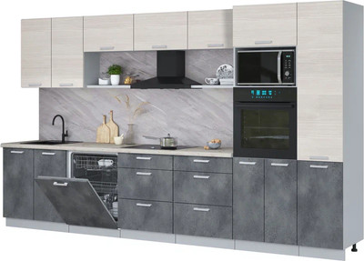 

Кухонный гарнитур, Мила Лайт 3.6-ПМ1