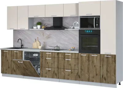 

Кухонный гарнитур, Мила Лайт 3.6-ПМ1