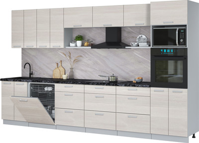 

Кухонный гарнитур, Мила Лайт 3.6-ПМ1-2