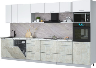 

Кухонный гарнитур, Мила Лайт 3.6-ПМ1-2