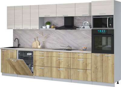 

Кухонный гарнитур, Мила Лайт 3.6-ПМ1-2