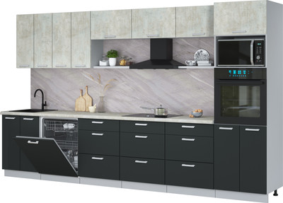 

Кухонный гарнитур, Мила Лайт 3.6-ПМ1-2