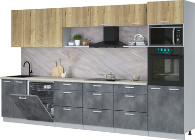 

Кухонный гарнитур, Мила Лайт 3.6-ПМ1-2