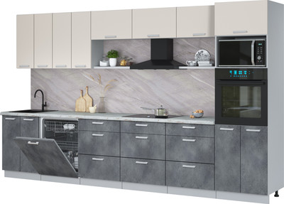 

Кухонный гарнитур, Мила Лайт 3.6-ПМ1-2