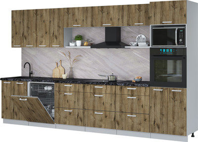 

Кухонный гарнитур, Мила Лайт 3.6-ПМ1-2