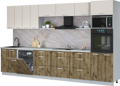 

Кухонный гарнитур, Мила Лайт 3.6-ПМ1-2