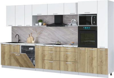 

Кухонный гарнитур, Мила Лайт 3.8-ПМ1