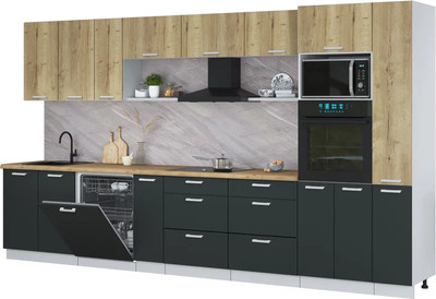 

Кухонный гарнитур, Мила Лайт 3.8-ПМ1