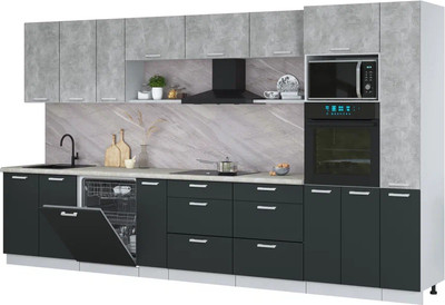 

Кухонный гарнитур, Мила Лайт 3.8-ПМ1