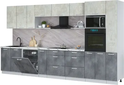 

Кухонный гарнитур, Мила Лайт 3.8-ПМ1