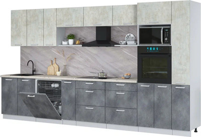 

Кухонный гарнитур, Мила Лайт 3.8-ПМ1