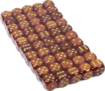 Набор кубиков для настольной игры Sima-Land 10502132 (50шт, коричневый) - 