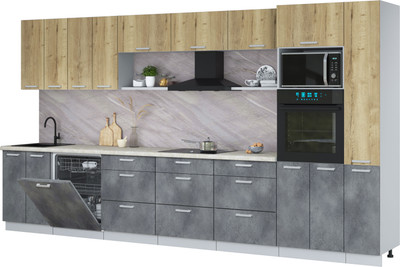 

Кухонный гарнитур, Мила Лайт 3.9-ПМ1