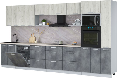 

Кухонный гарнитур, Мила Лайт 3.9-ПМ1