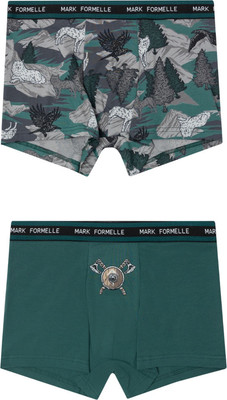 Комплект мужских трусов Mark Formelle 411228-2 (р.86-96, темно-зеленый/дикая охота на темно-зеленом) -