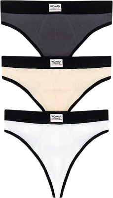 Комплект женских трусов Mark Formelle 412492-3 (р.98, графит/декор) - 