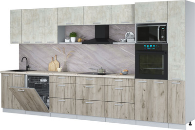 

Кухонный гарнитур, Мила Лайт 3.9-ПМ1