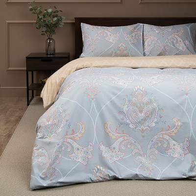 

Комплект постельного белья, Сатин BZ QR Джайпур Double max Sp h / 38317