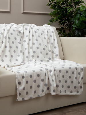 Плед TexRepublic FN 917 W-GY 1114 Горох / 28897 (серый) - 